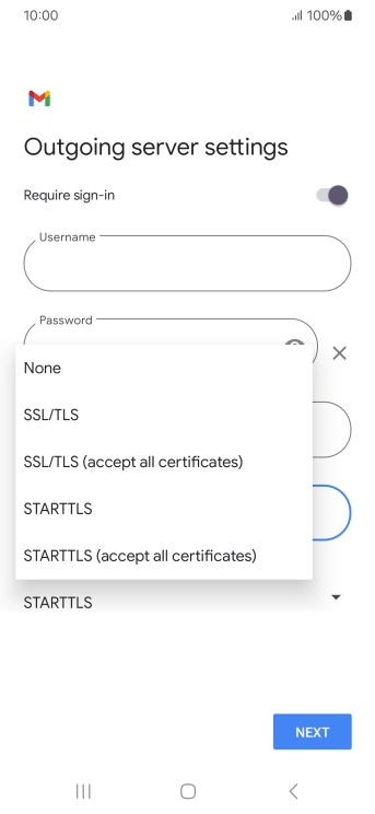 Press SSL/TLS.