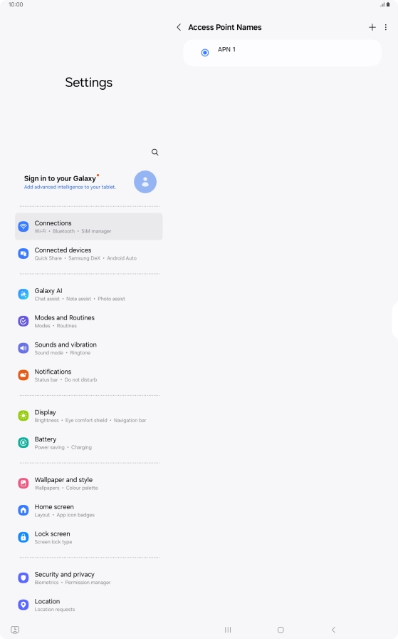 Press the add icon.