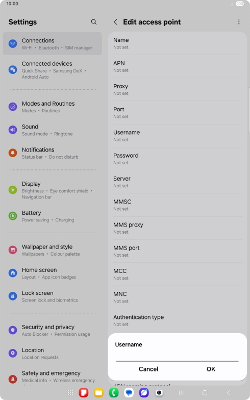 Key in eesecure and press OK.