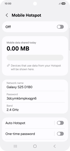 Press Network name.