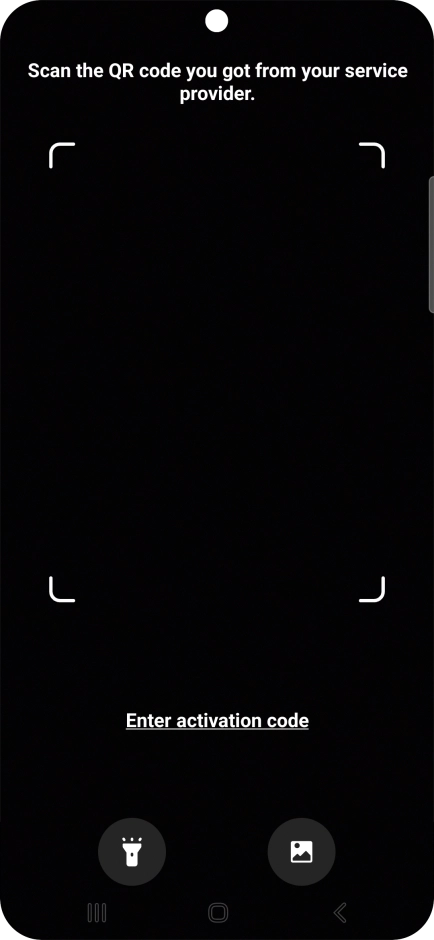 Place the QR code you've received inside the phone camera frame to scan the code.