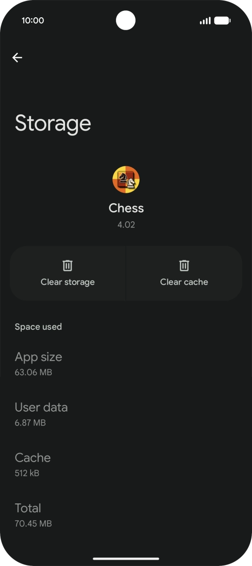 Press Clear cache.