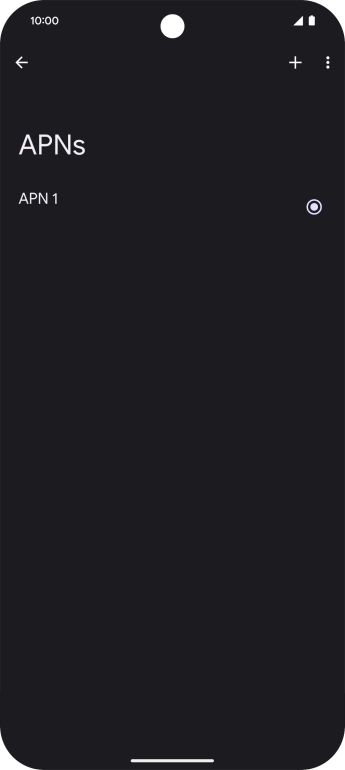 Press the add icon.