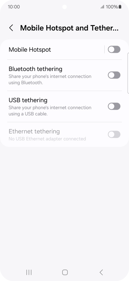 Press Mobile Hotspot.