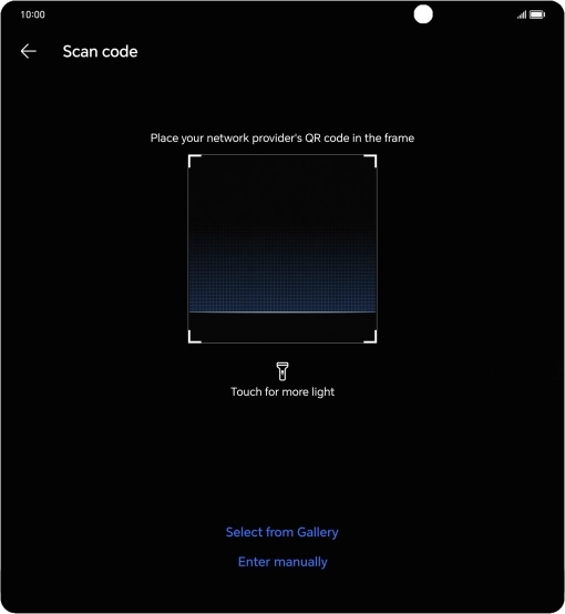 Place the QR code you've received inside the phone camera frame to scan the code.
