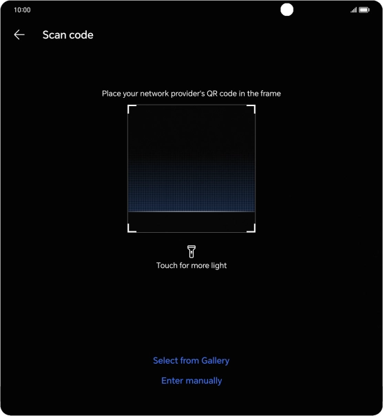 Place the QR code you've received inside the phone camera frame to scan the code.