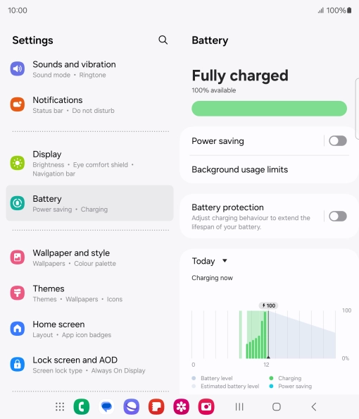 Press Power saving.