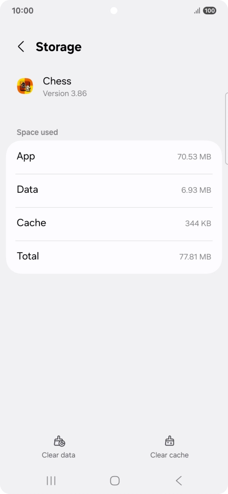 Press Clear cache.