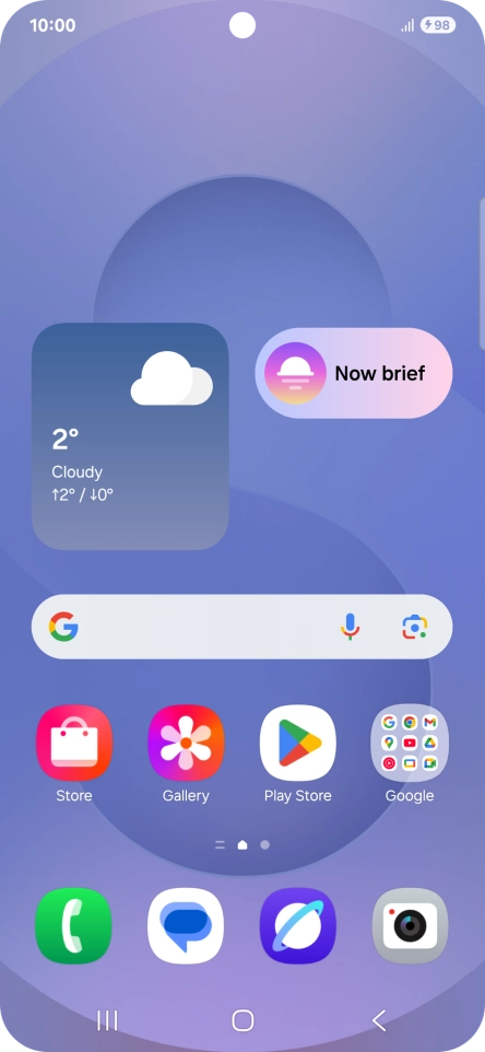 When the battery charging icon is displayed, charging is in progress.