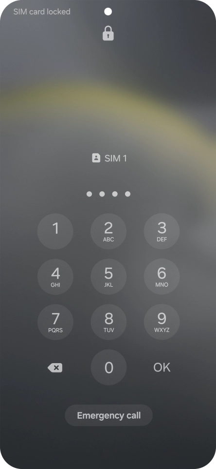 If you're asked to key in your PIN, do so and press OK. The default PIN is 1111.