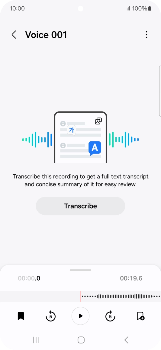 Press Transcribe.