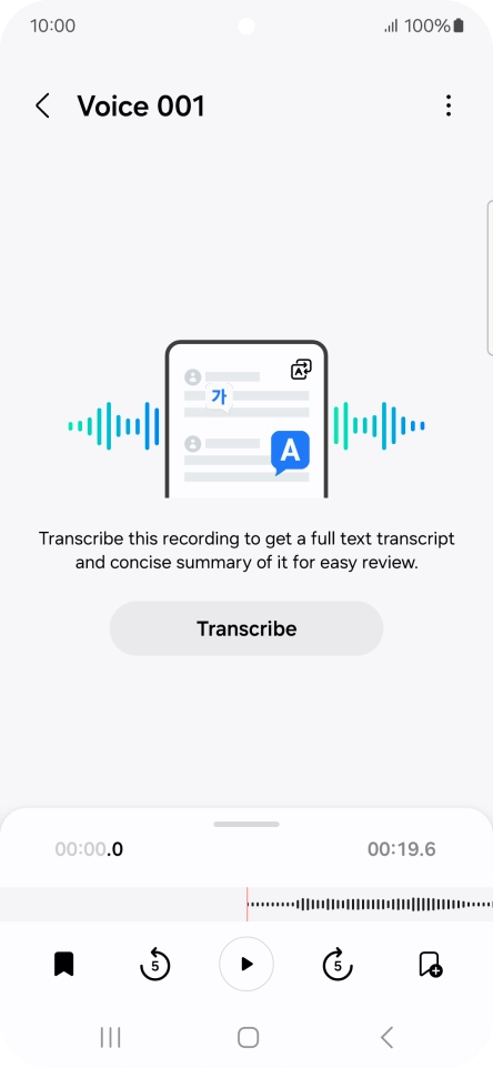 Press Transcribe.