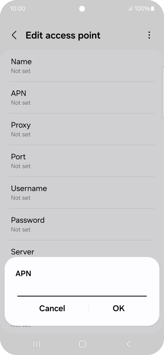 Key in everywhere and press OK.