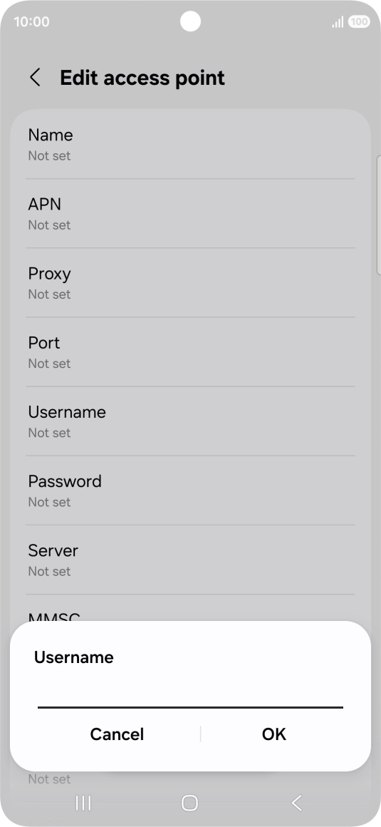 Key in eesecure and press OK.