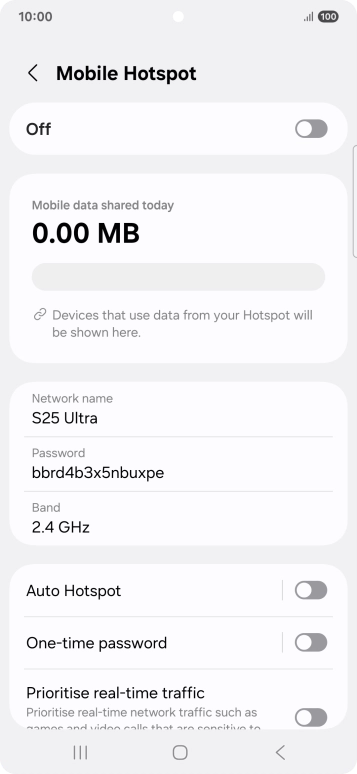 Press Network name.
