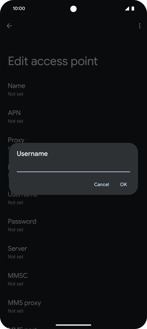 Key in eesecure and press OK.