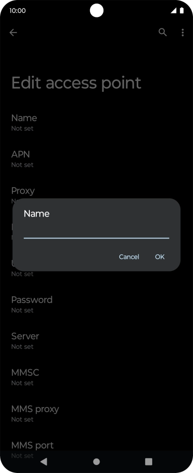 Key in EE Internet and press OK.