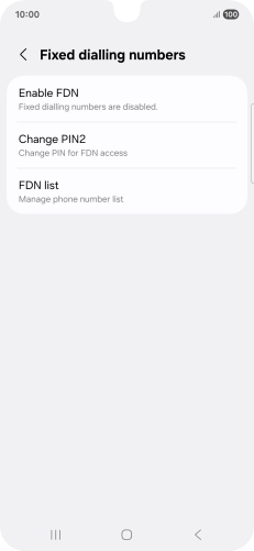 Press Enable FDN.