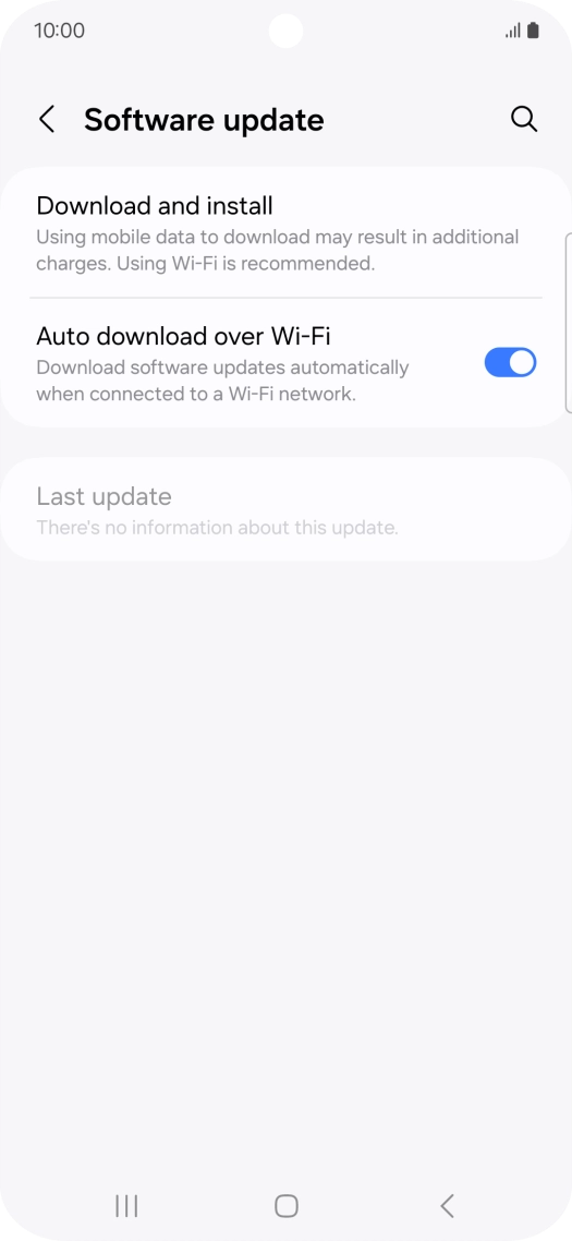 Press Download and install. If a new software version is available, it's displayed. Follow the instructions on the screen to update the phone software.