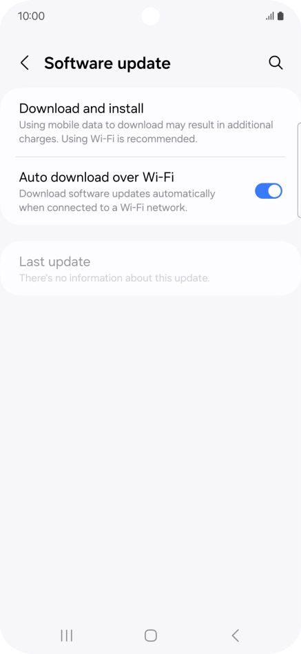 Press Download and install. If a new software version is available, it's displayed. Follow the instructions on the screen to update the phone software.