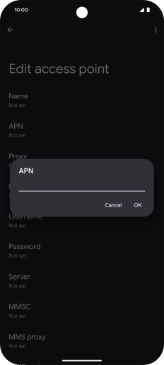 Key in everywhere and press OK.