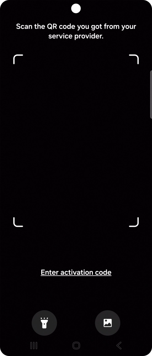 Place the QR code you've received inside the phone camera frame to scan the code.