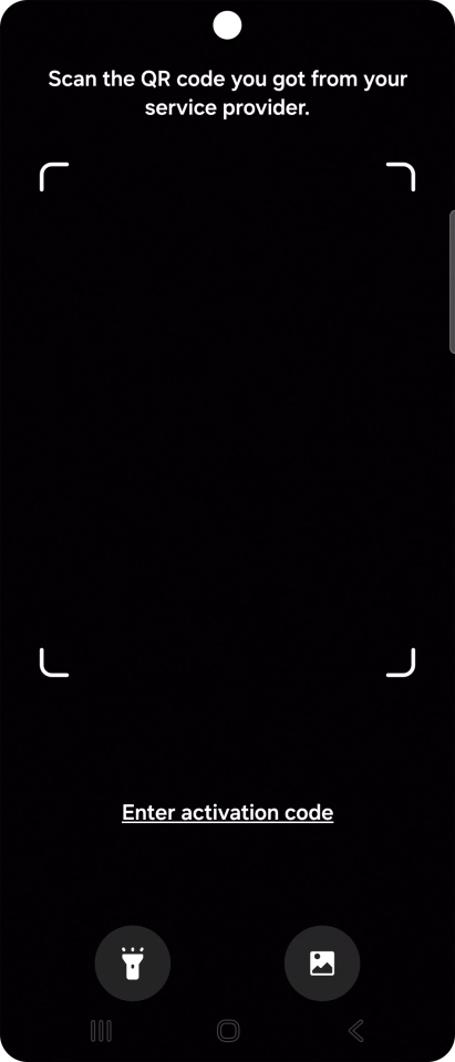 Place the QR code you've received inside the phone camera frame to scan the code.