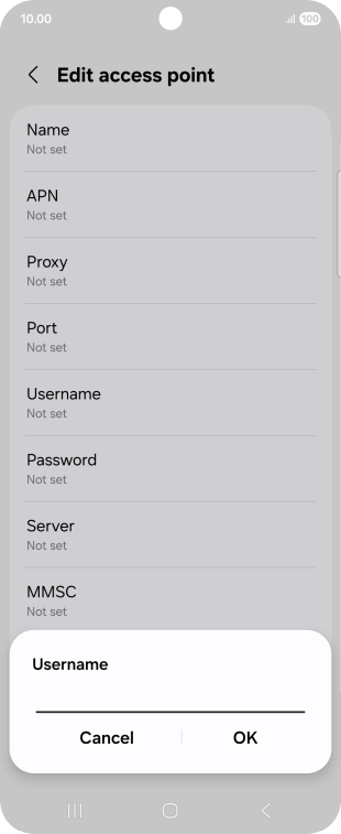 Key in eesecure and press OK.