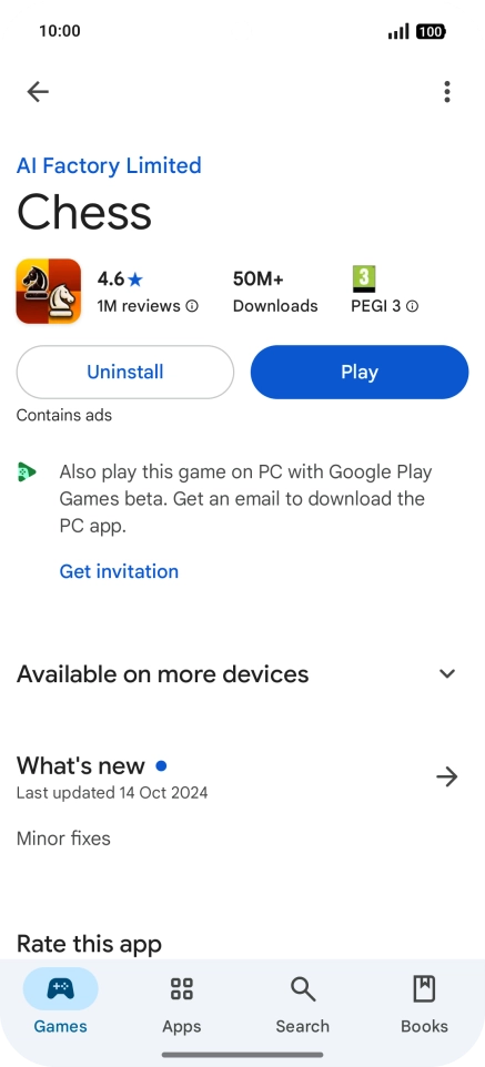 Press Uninstall.