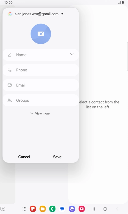 Press Name and key in the required name.