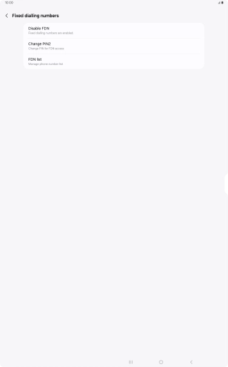 Press Disable FDN.