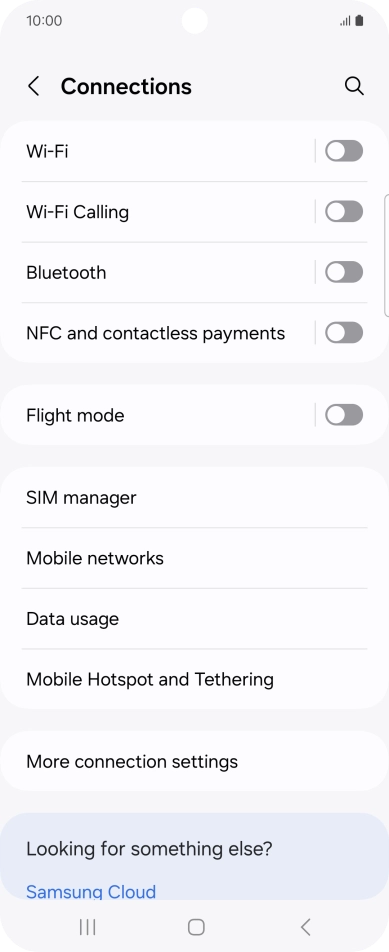 Press Mobile networks.