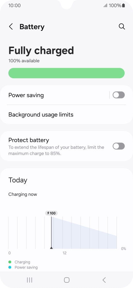 Press Power saving.