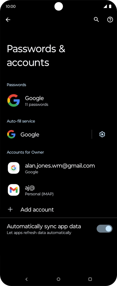 Press the indicator next to 