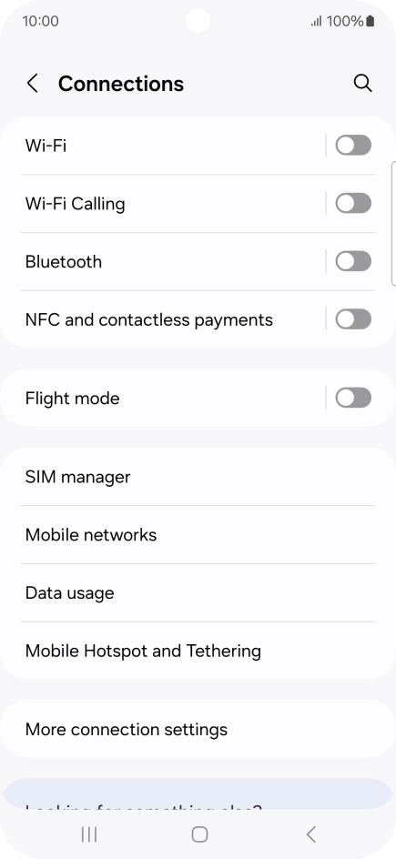 Press Mobile networks.