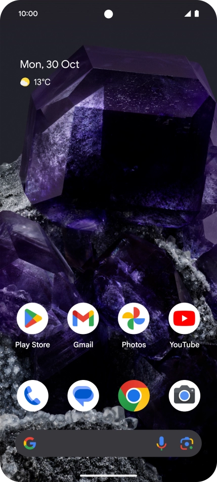 Slide two fingers downwards starting from the top of the screen.