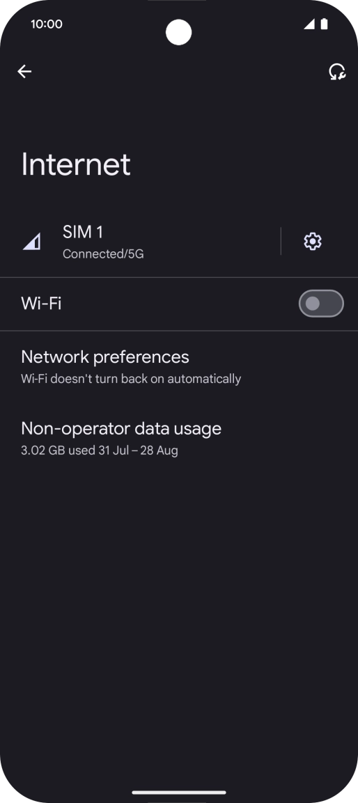 Press the indicator next to 