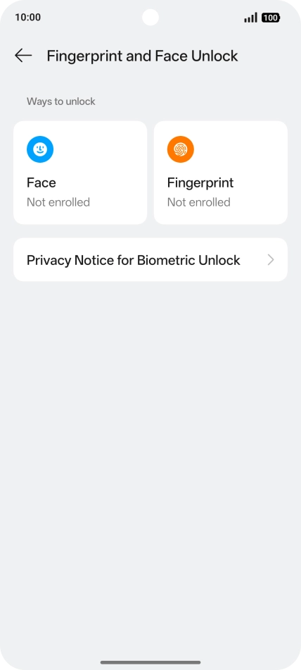 Press Fingerprint.