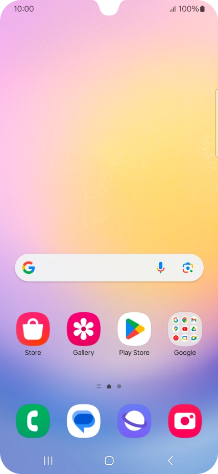 Slide two fingers downwards starting from the top of the screen.