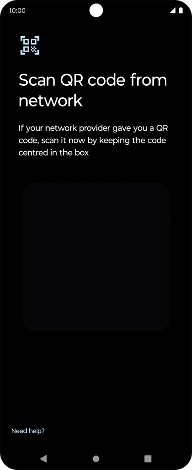 Place the QR code you've received inside the phone camera frame to scan the code.