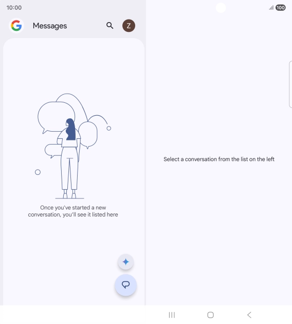Press the profile icon.