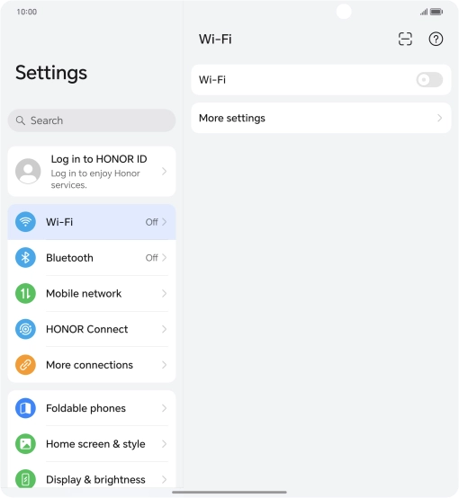 Press Wi-Fi.