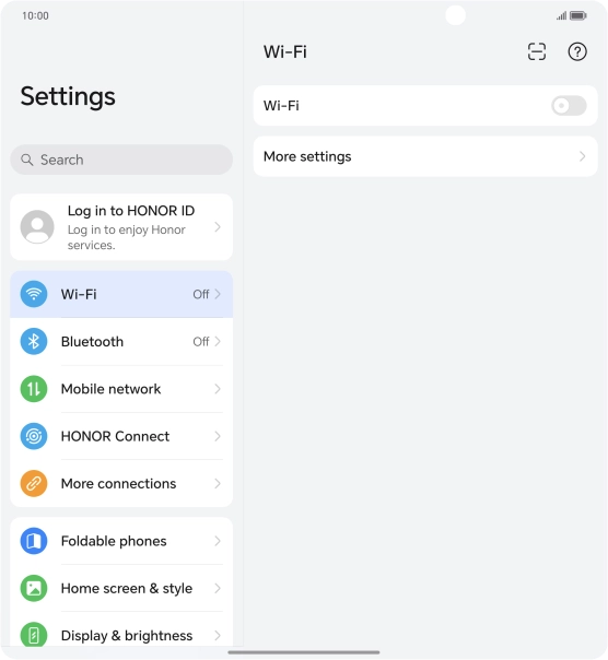 Press Wi-Fi.