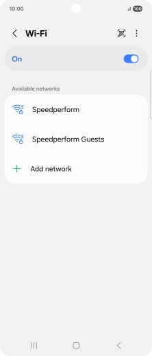 Press the required Wi-Fi network.