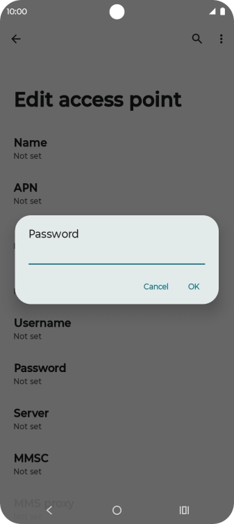 Key in secure and press OK.