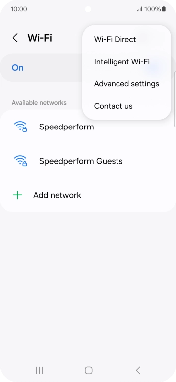Press Intelligent Wi-Fi.