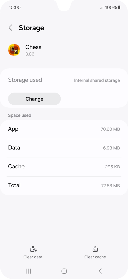 Press Clear cache.