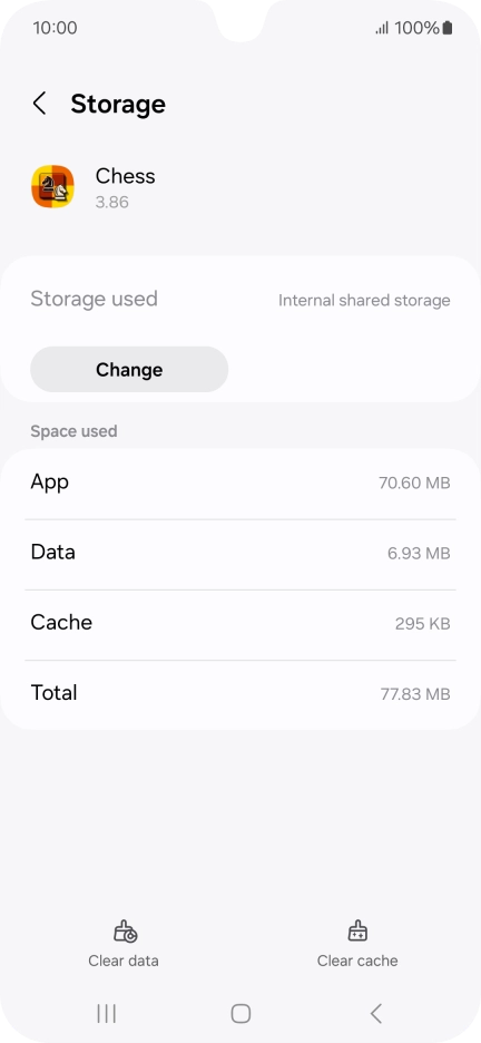Press Clear cache.