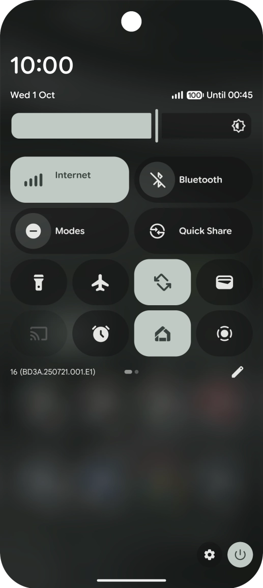 Press the settings icon.