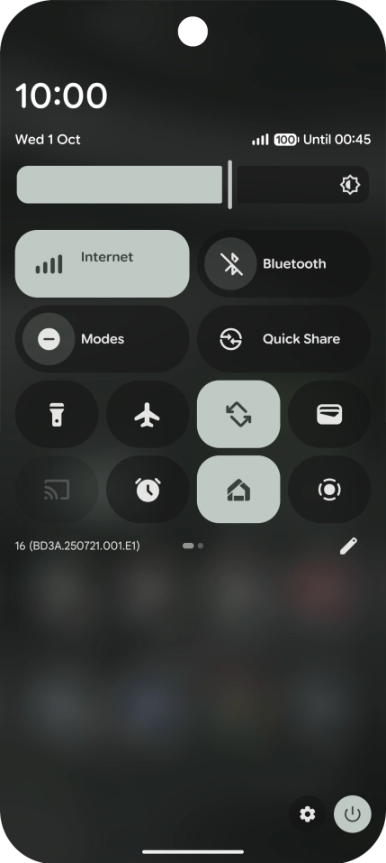 Press the settings icon.